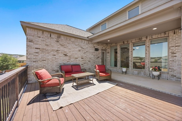 5609 Traviston Ct, Austin, TX 78738 - deck with an outdoor living space