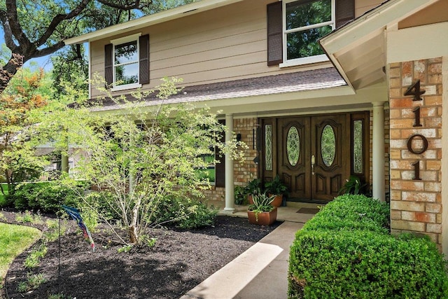4101 Galacia Dr, Austin, TX 78759 - entrance to property with brick siding