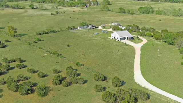 aerial view with a rural view