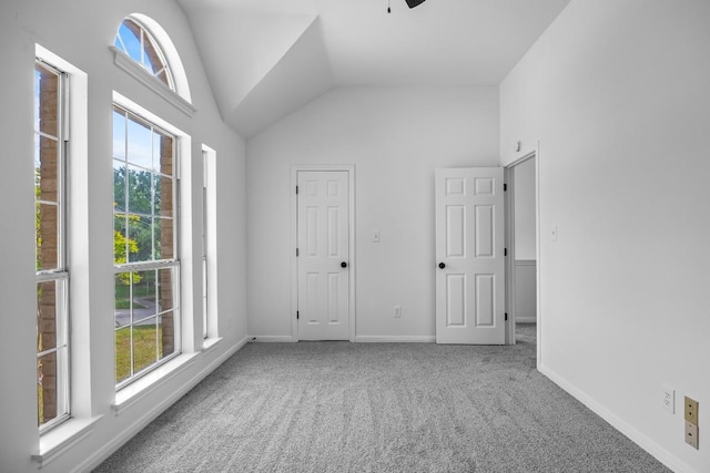 104 Summerwood Cv, San Marcos, TX 78666 - unfurnished bedroom with carpet flooring, vaulted ceiling, and baseboards