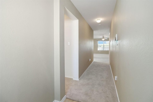 223 Sylvan St, Hutto, TX 78634 - hall with baseboards and carpet flooring