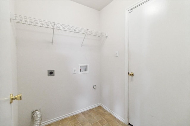 223 Sylvan St, Hutto, TX 78634 - washroom featuring baseboards, hookup for a washing machine, electric dryer hookup, gas dryer hookup, and laundry area