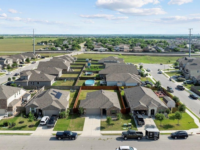 bird's eye view with a residential view