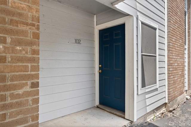 view of exterior entry