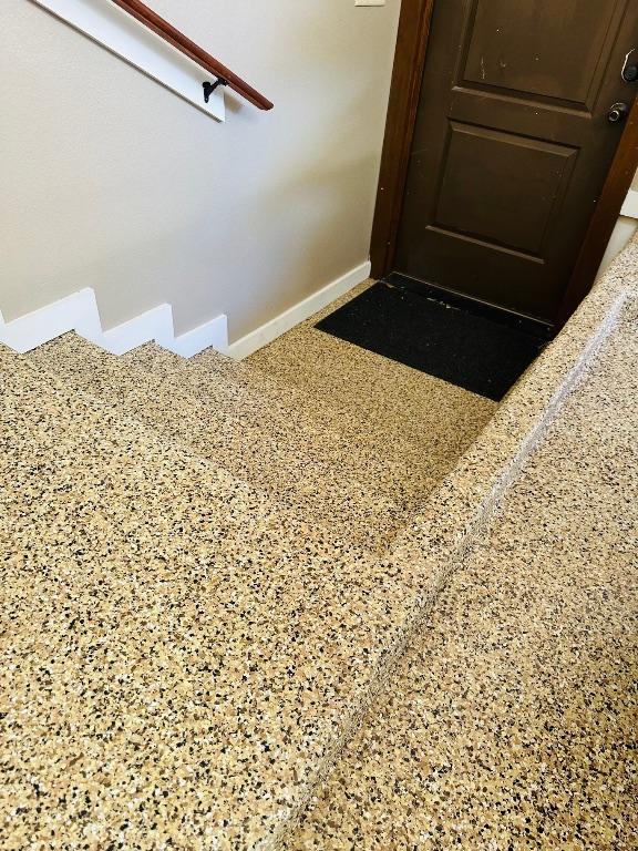 2749 Springwood Ln, Georgetown, TX 78628 - staircase with baseboards
