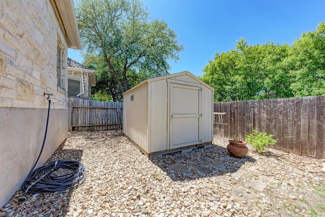 8236 Phantom Canyon Dr, Austin, TX 78726 - view of shed featuring a fenced backyard