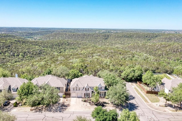 8236 Phantom Canyon Dr, Austin, TX 78726 - view from above of property with a heavily wooded area