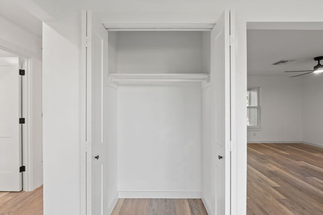 closet with visible vents