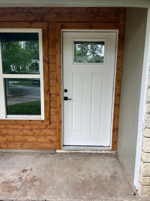 view of exterior entry