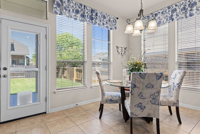 2812 Saint Rodrigo Ct, Round Rock, TX 78665 - dining area featuring a chandelier and light tile patterned floors