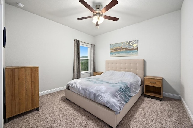 233 Abbeyville Walk, Austin, TX 78738 - bedroom featuring baseboards, carpet floors, and a ceiling fan