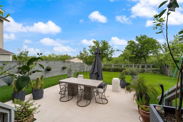 11009 Midbury Ct, Austin, TX 78748 - view of patio / terrace featuring a fenced backyard and outdoor dining area