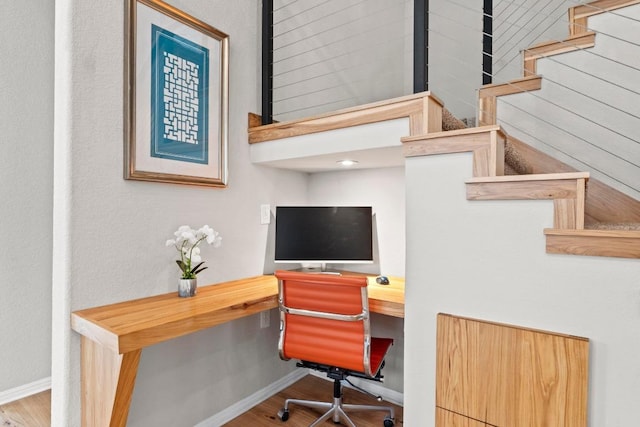 2420 Soprano Way, Round Rock, TX 78681 - home office featuring baseboards and wood finished floors