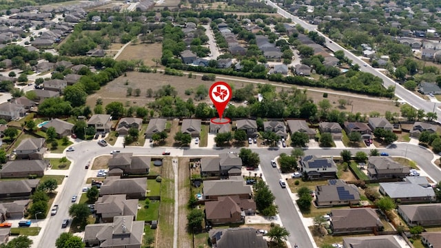 aerial view with a residential view