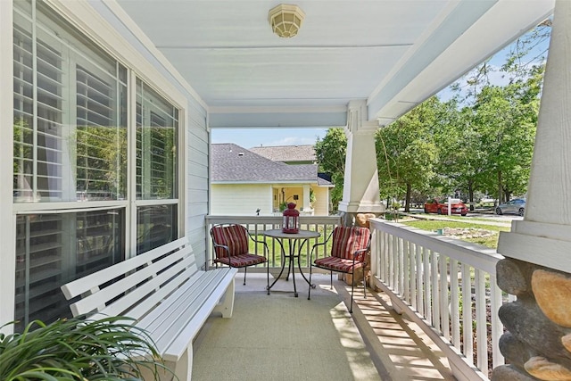 balcony with covered porch
