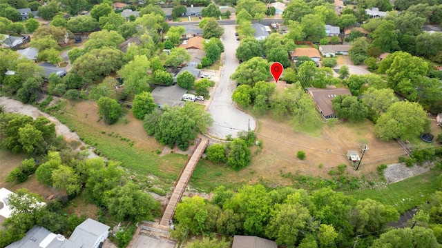 aerial view with a residential view