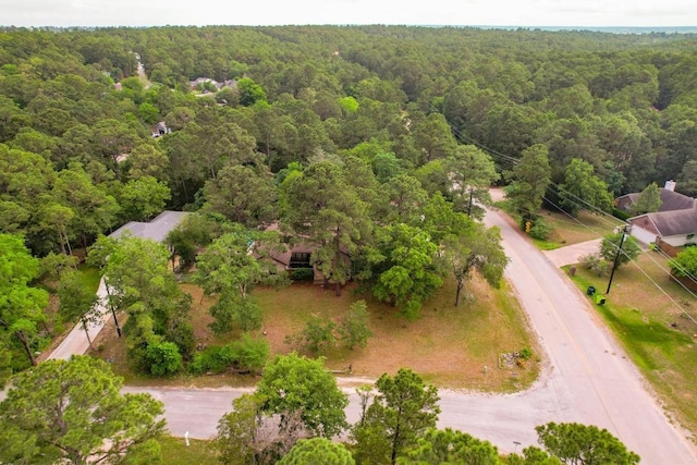 aerial view with a forest view