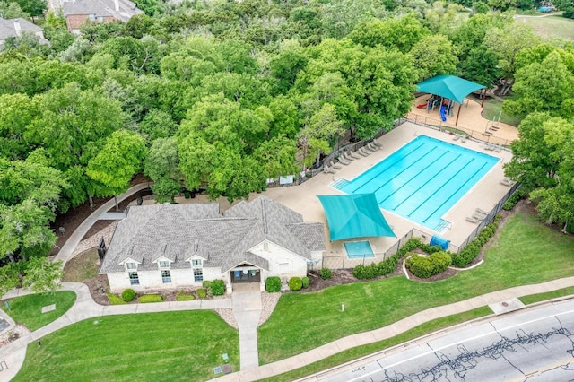 2402 Silent Brook Trl, Round Rock, TX 78665 - view of subject property featuring a pool