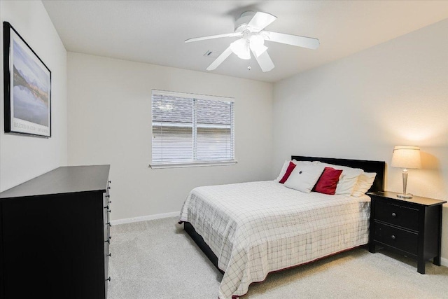 15617 Pumpkin Ridge Dr, Austin, TX 78717 - bedroom featuring light colored carpet, baseboards, and ceiling fan
