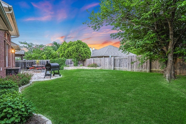 15617 Pumpkin Ridge Dr, Austin, TX 78717 - yard at dusk featuring a patio