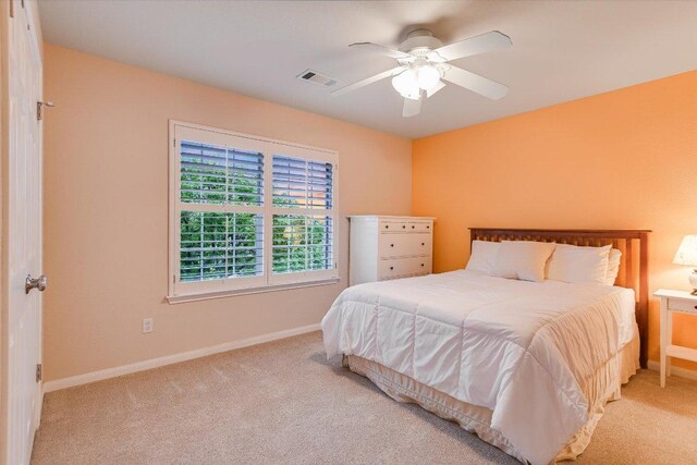 15617 Pumpkin Ridge Dr, Austin, TX 78717 - bedroom with carpet and ceiling fan