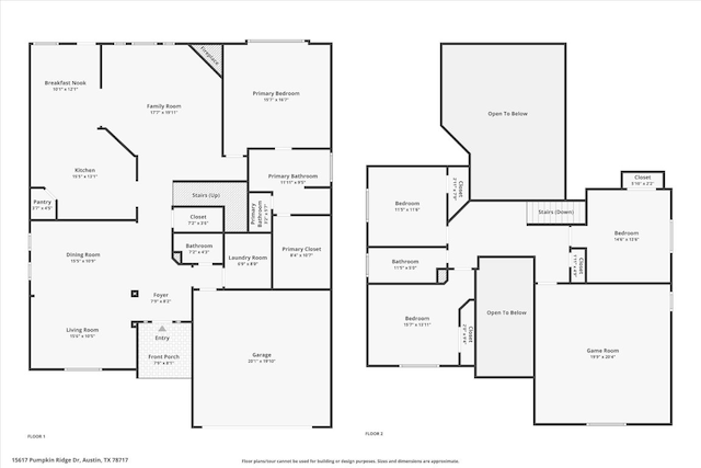 15617 Pumpkin Ridge Dr, Austin, TX 78717 - property floor plan