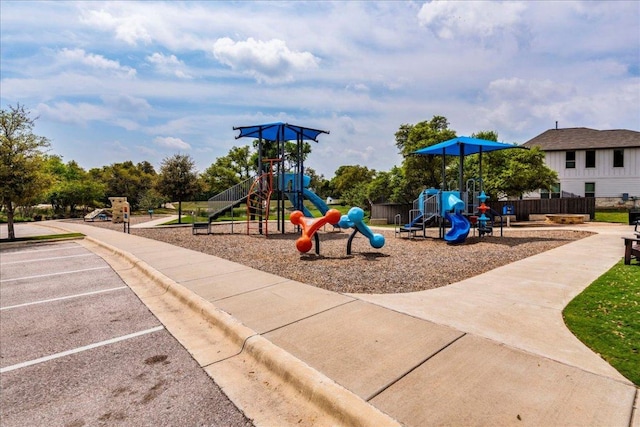 view of community jungle gym