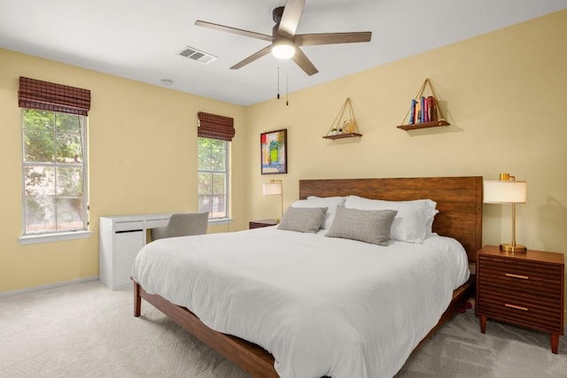 1904 Goodrich Ave Unit 16, Austin, TX 78704 - bedroom with carpet, baseboards, and a ceiling fan
