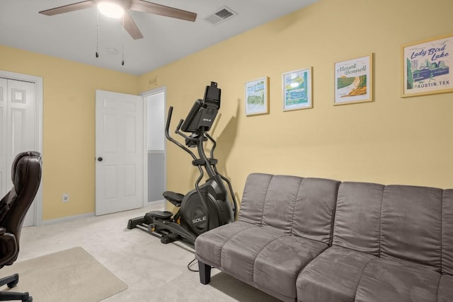 1904 Goodrich Ave Unit 16, Austin, TX 78704 - carpeted office space featuring a ceiling fan and baseboards