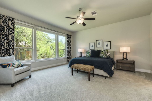 2724 Rain Song Dr, Leander, TX 78641 - carpeted bedroom with baseboards and ceiling fan