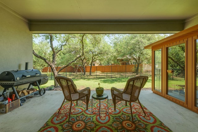 2724 Rain Song Dr, Leander, TX 78641 - fenced backyard featuring a patio and grilling area