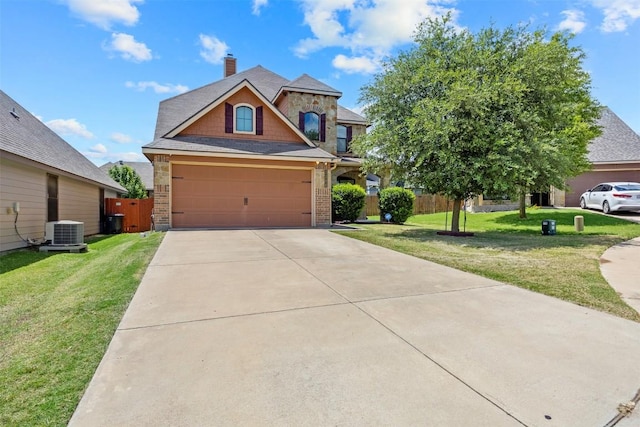 3306 Castleton Dr, Killeen, TX 76542 - craftsman-style house with concrete driveway and a chimney