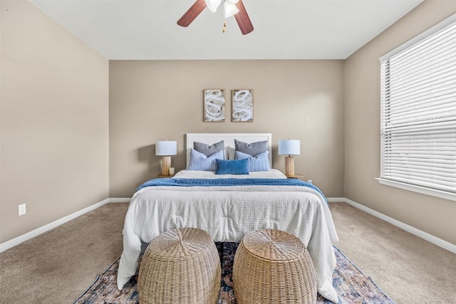 3306 Castleton Dr, Killeen, TX 76542 - carpeted bedroom with baseboards and a ceiling fan