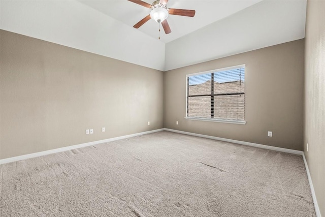 3306 Castleton Dr, Killeen, TX 76542 - carpeted spare room featuring a ceiling fan and lofted ceiling