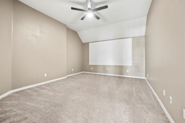 3306 Castleton Dr, Killeen, TX 76542 - empty room with carpet flooring, a ceiling fan, and lofted ceiling