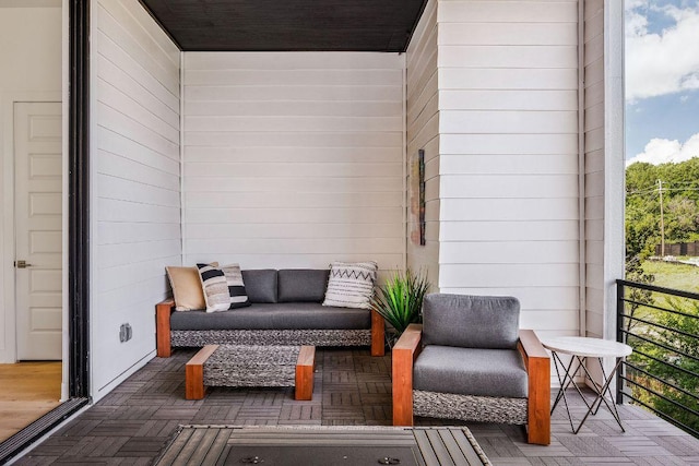 exterior space with outdoor lounge area