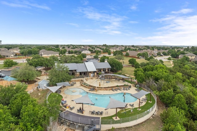 607 Panzano Dr, Georgetown, TX 78628 - drone / aerial view of a pool