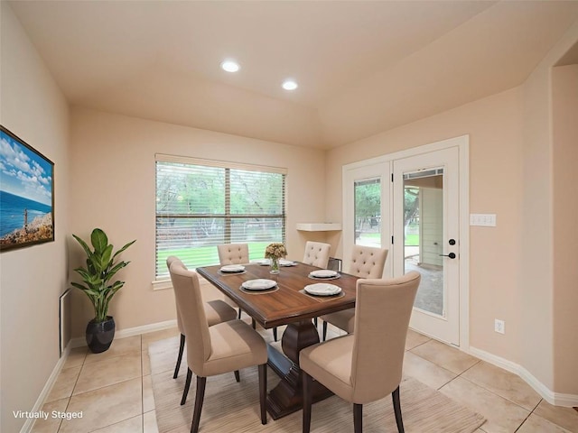 2912 Norton Ave, Lago Vista, TX 78645 - dining room featuring light tile patterned flooring and recessed lighting