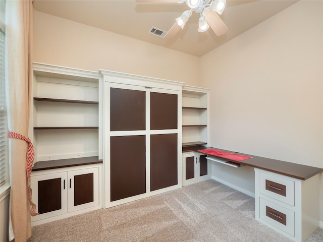 2912 Norton Ave, Lago Vista, TX 78645 - unfurnished office featuring a ceiling fan and carpet