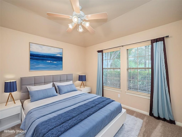 2912 Norton Ave, Lago Vista, TX 78645 - bedroom with carpet and a ceiling fan