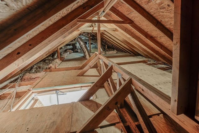 view of attic