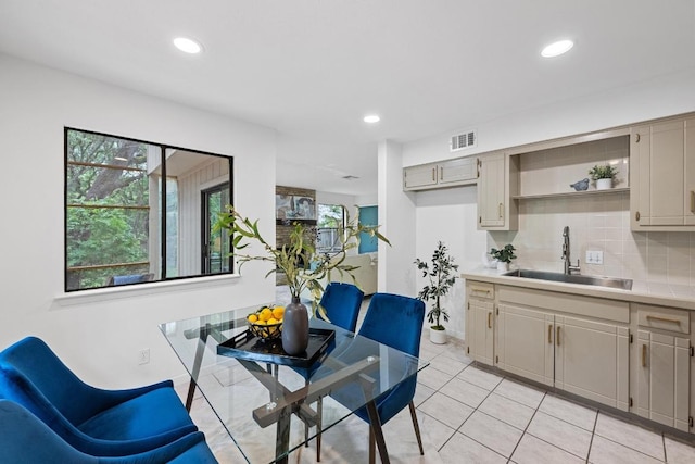 1511 Terrapin Ct Unit B, Austin, TX 78746 - dining space with recessed lighting, healthy amount of natural light, and light tile patterned floors