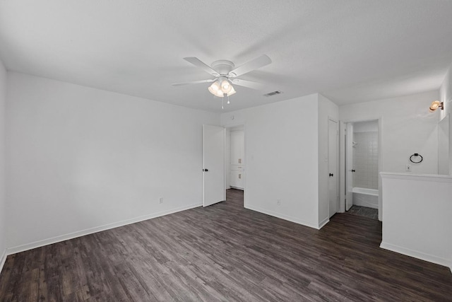 1511 Terrapin Ct Unit B, Austin, TX 78746 - unfurnished room with dark wood finished floors and ceiling fan