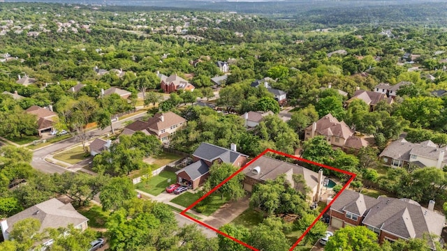 9007 Tweed Berwick Dr, Austin, TX 78750 - birds eye view of property featuring a residential view