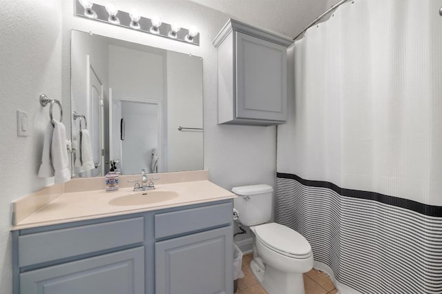 108 Perpetuation Dr, Austin, TX 78734 - bathroom with vanity, tile patterned flooring, and curtained shower