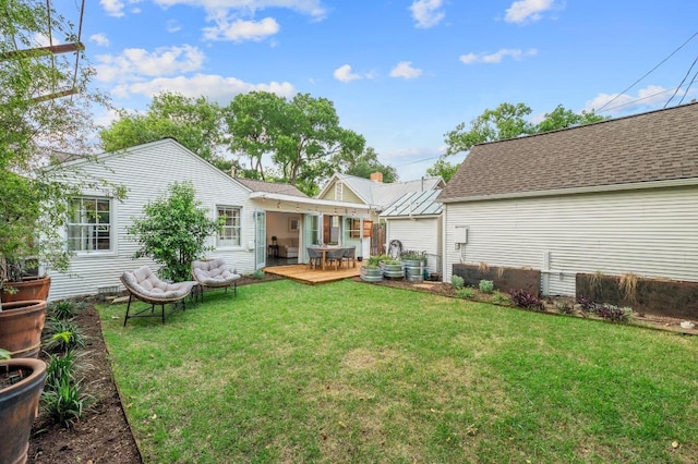 1107 Maufrais St, Austin, TX 78703 - back of house featuring a lawn and a deck