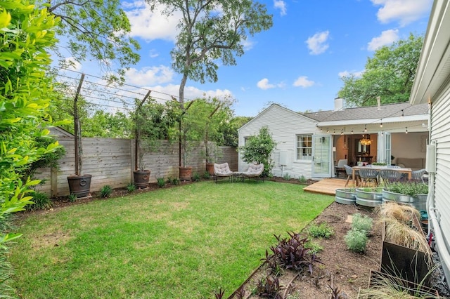1107 Maufrais St, Austin, TX 78703 - fenced backyard with a deck