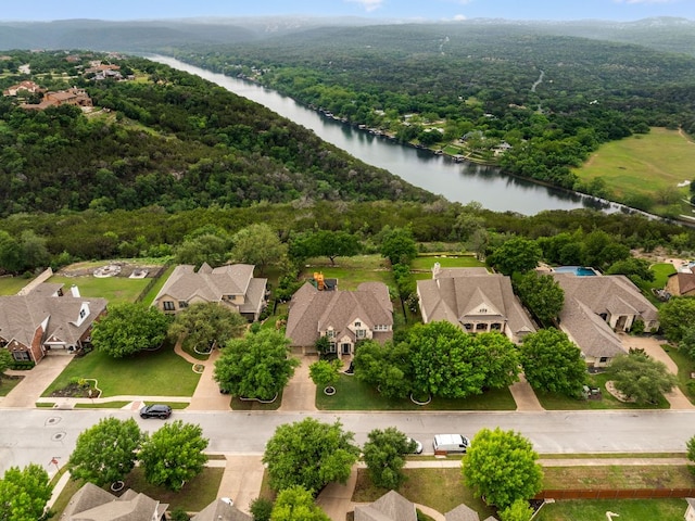 804 Lakewood Hills Ter, Austin, TX 78732 - aerial perspective of suburban area with a nearby body of water
