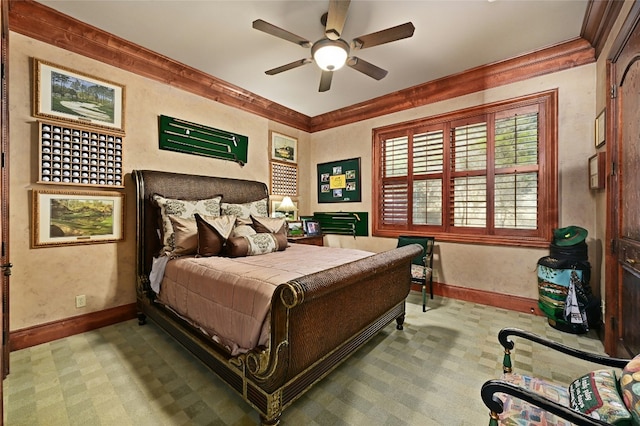3111 Ski Shores Ter, Austin, TX 78730 - bedroom with ceiling fan and carpet floors