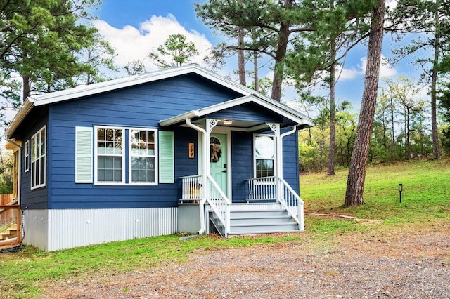 bungalow-style home with covered porch